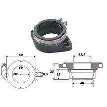 Insugsgummi 60mm CC / 37mm ID / 25mm Djup