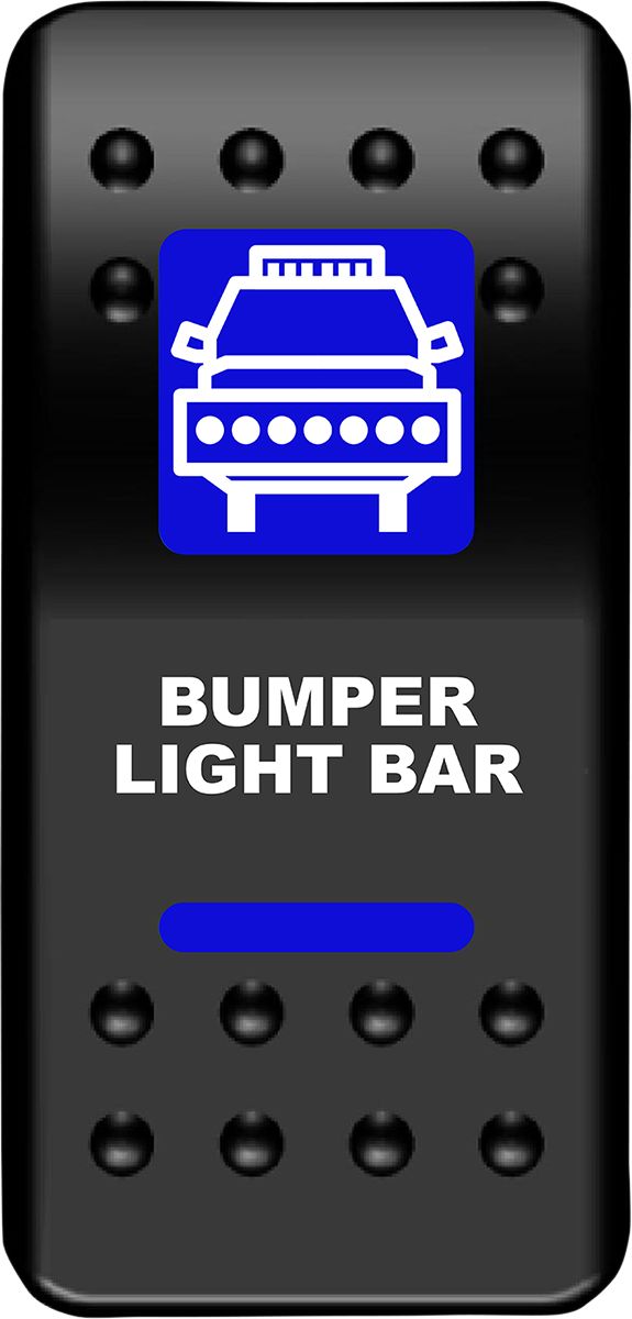 Strømbryter dashbord støtfanger Light Bar blå