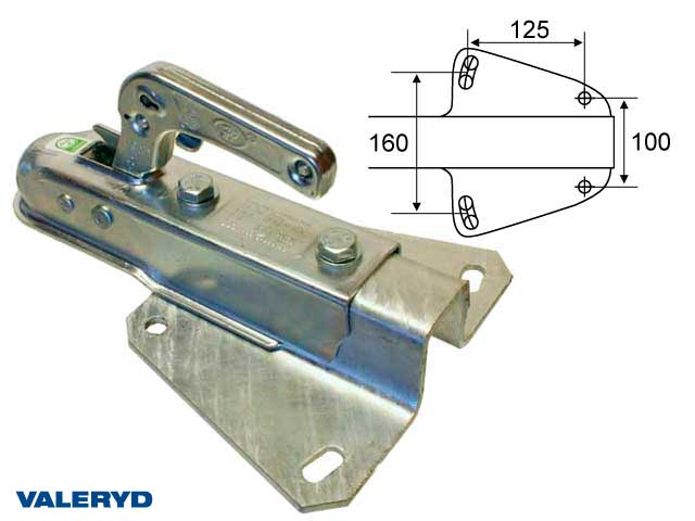Kulkoppling 750 Kg V-drag med platta