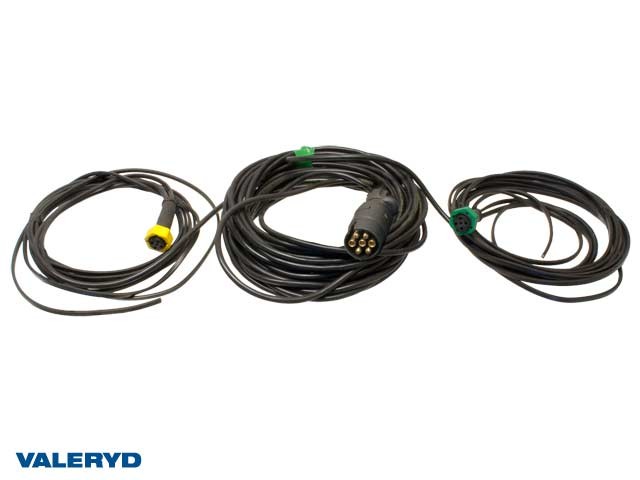 Huvudkabel 7-pin, 9m + 2x7,8m, dimljus
