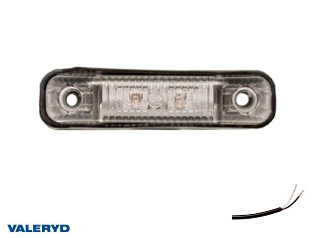 LED Positionsljus Valeryd 80x18x23 vit 12-30V inkl. 450 mm kabel