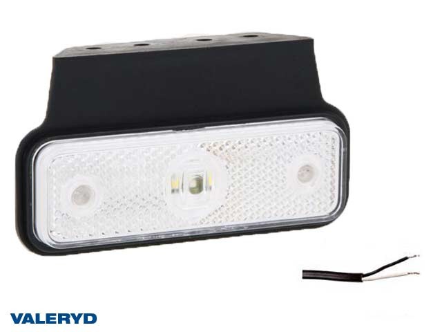 LED Positionsljus Valeryd 105x60x10 vit 12-30V inkl. 450 mm kabel