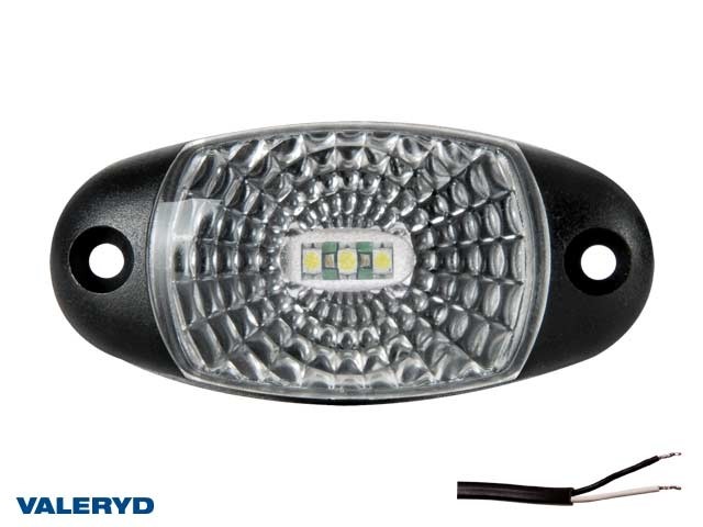 LED Positionsljus Valeryd 72x34x18 vit 12-30V inkl. 450mm kabel