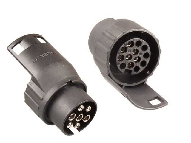 Stickpropp Adapter Släpvagn Från 7 Pol (På Bil) Till 13 Pol (På Släp)