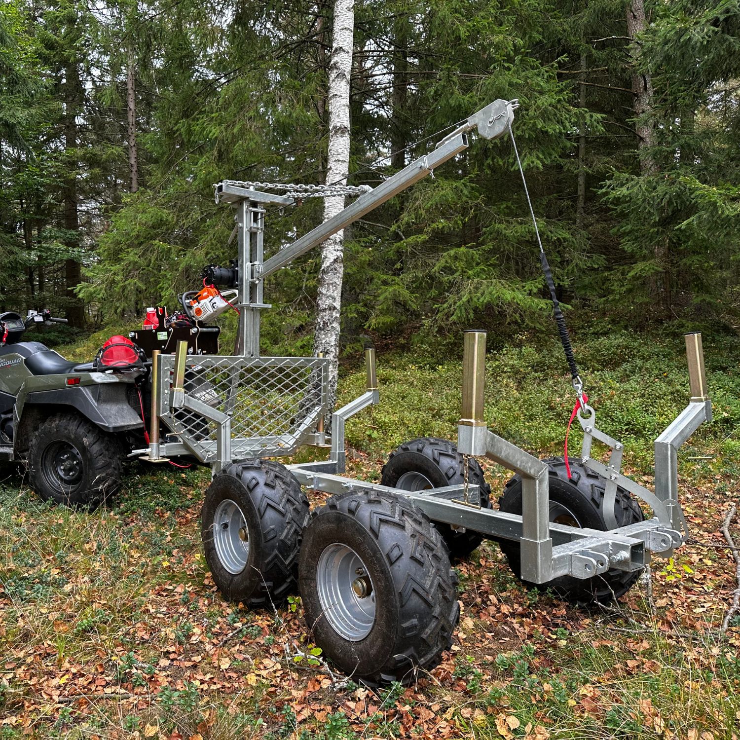 ATV-Pro - ATV Timmervagn med Kran och Elvinsch