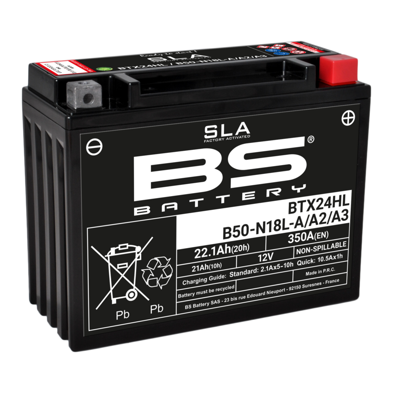 Bs Battery - BS ATV Batteri BTX24HL SLA 12V (YTX24HL)