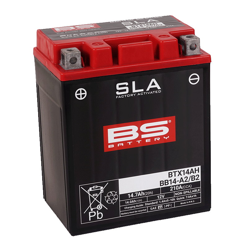 Bs Battery - BS ATV Batteri BTX14AH SLA 12V (YTX/YB14)