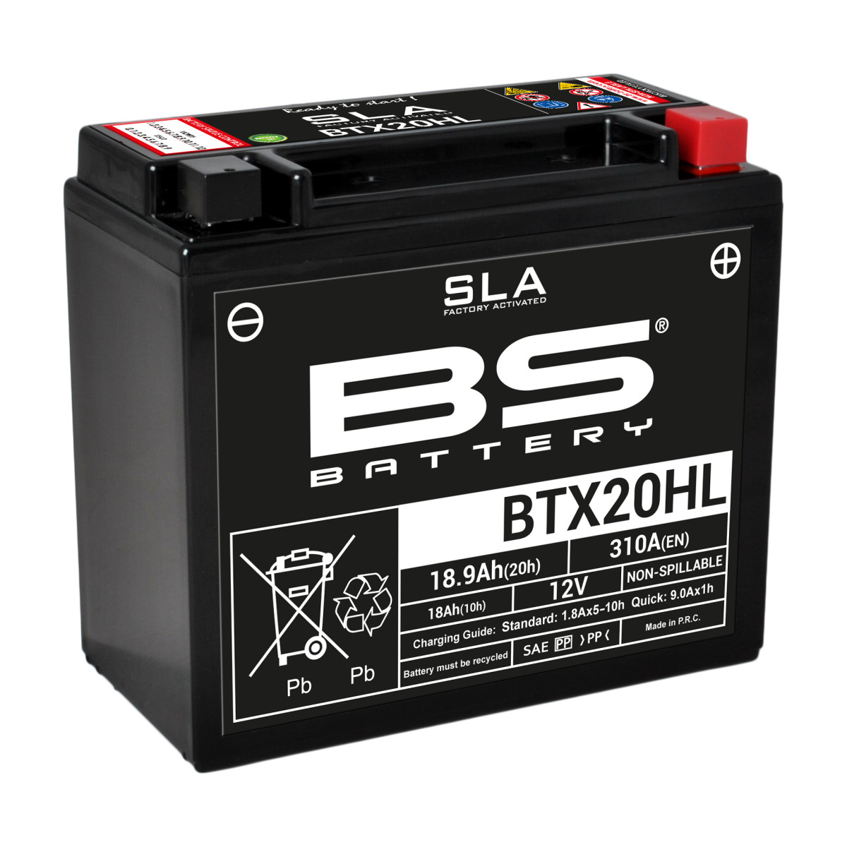 Köp BS ATV Batteri BTX20HL SLA 12V (YTX20HL-BS) 