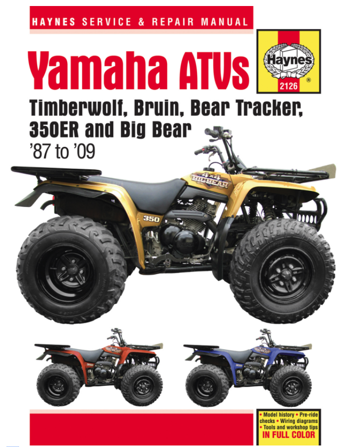 Haynes verkstedmanual Yamaha ATV