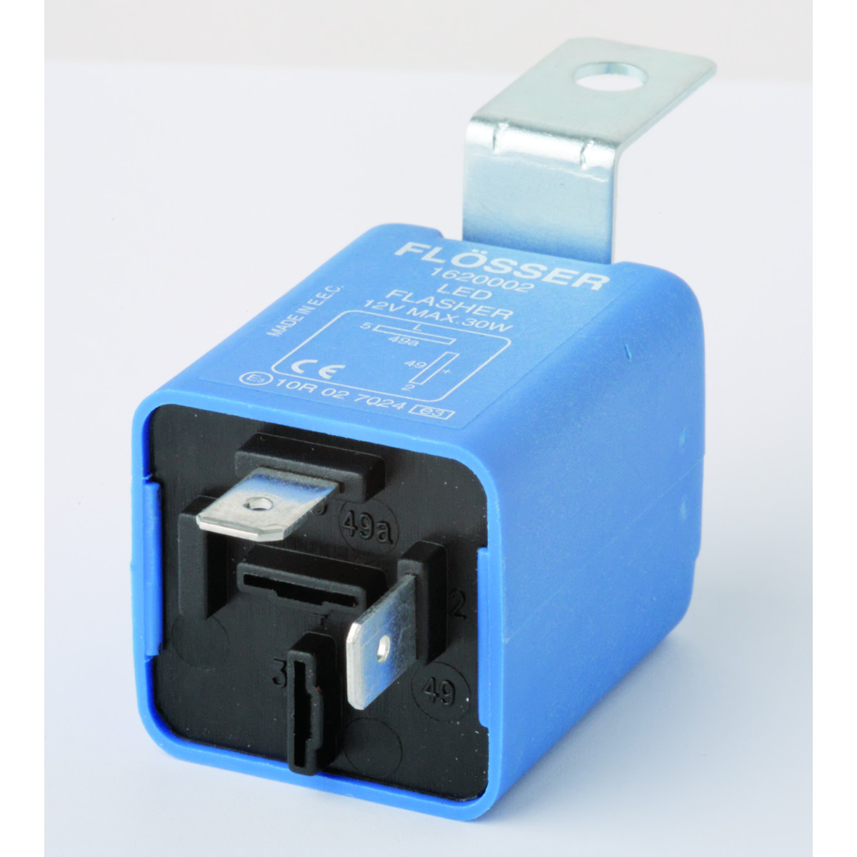Blinkrelé LED 12V 2 kontakter maks 30W