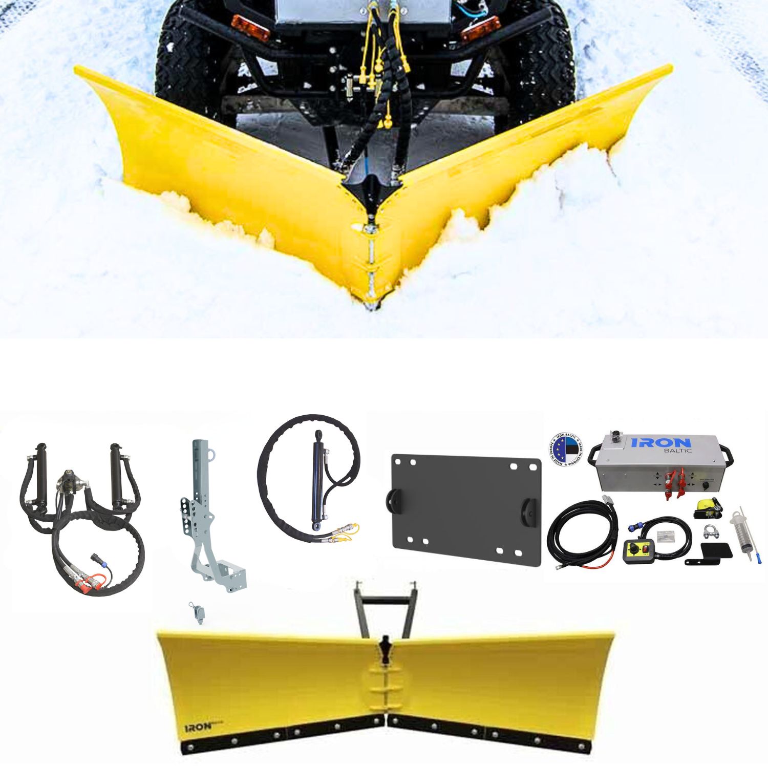 Iron Baltic (ib) - IB UTV HYDRAULISKT Plogpaket Vik-Plog 180cm Centermonterad GEN II - PRO EDITION