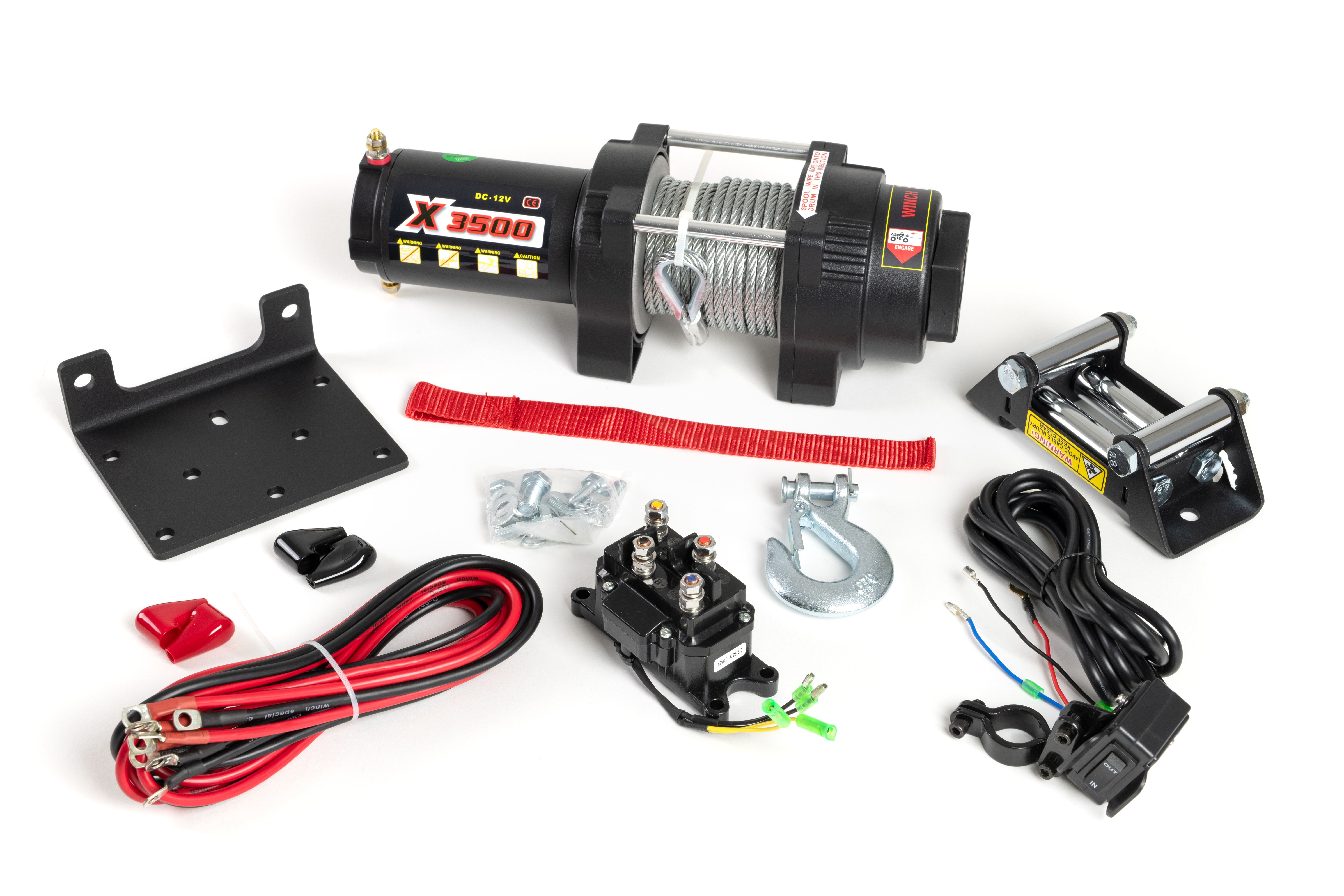 Roughworx - ATV Vinsch 12v 1588KG - 3500LBS Stålvajer