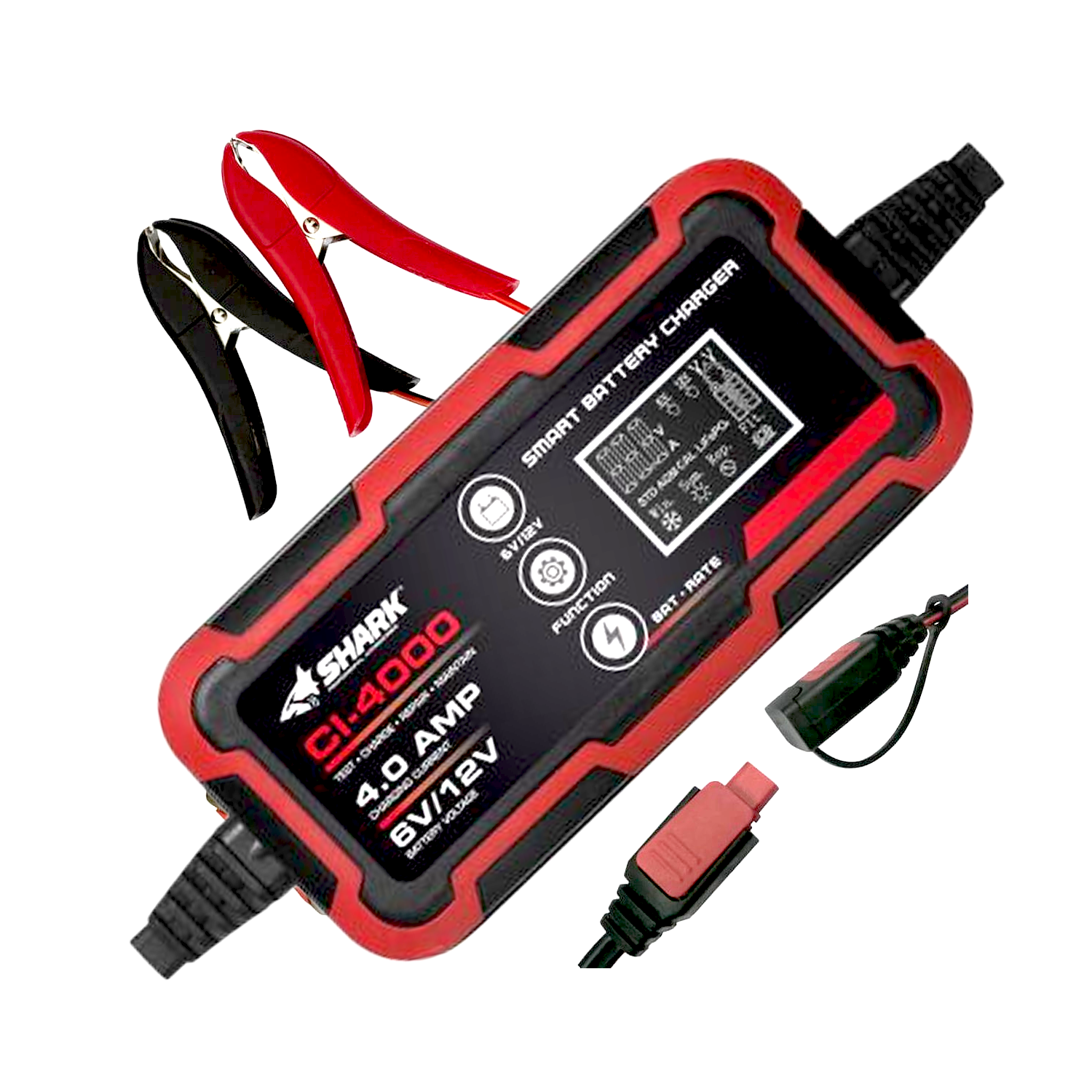 Shark - Batteriladdare ATV 6/12V 4A AGM/Bly/Lithium IP65