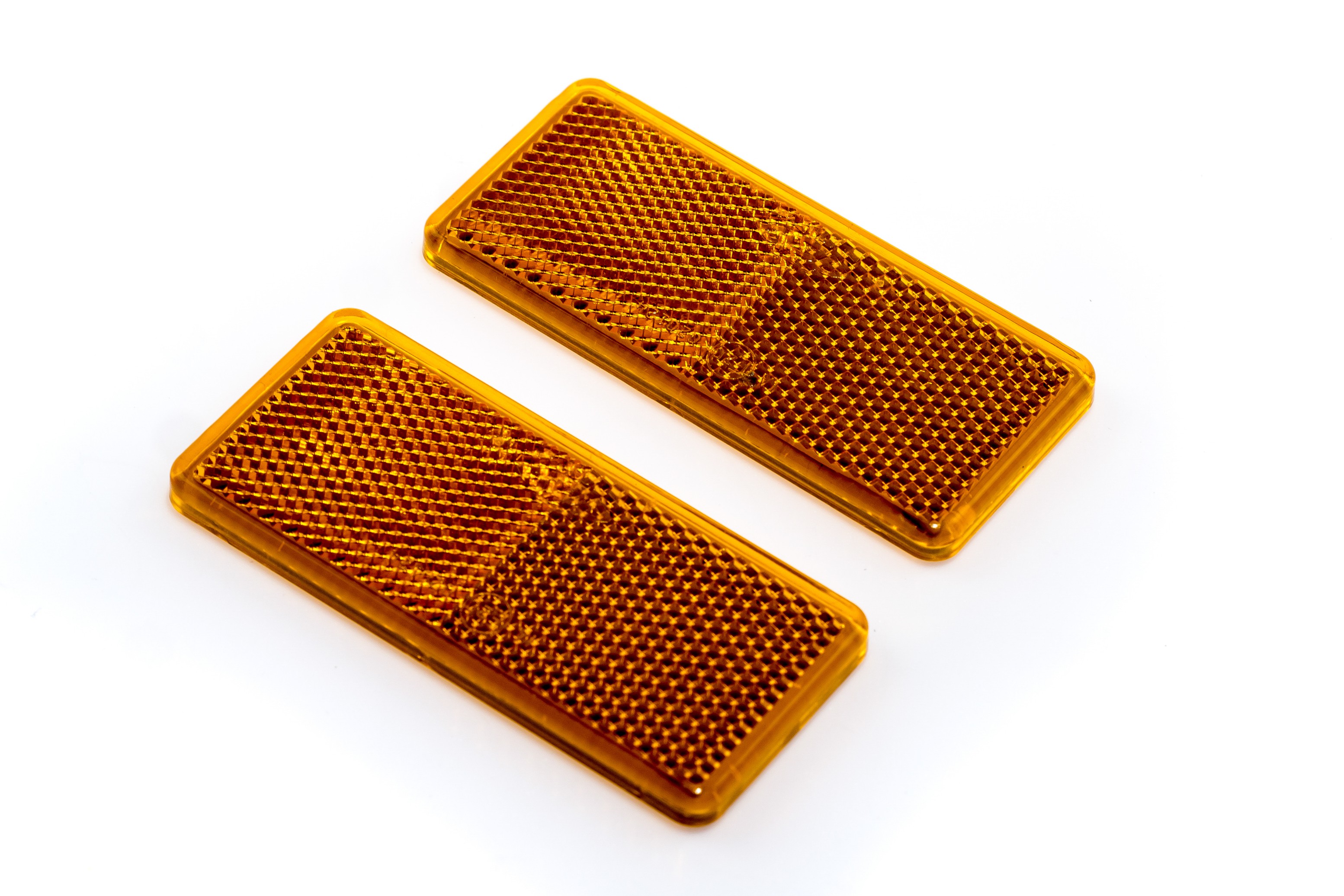 Rektangulär reflex 90x40 gul självhäftande (2-pack)