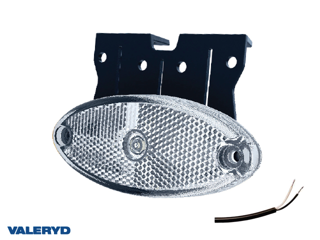 LED Posisjonslys 102,4x74x37,8mm 12-36V Hvit 50cm kabel