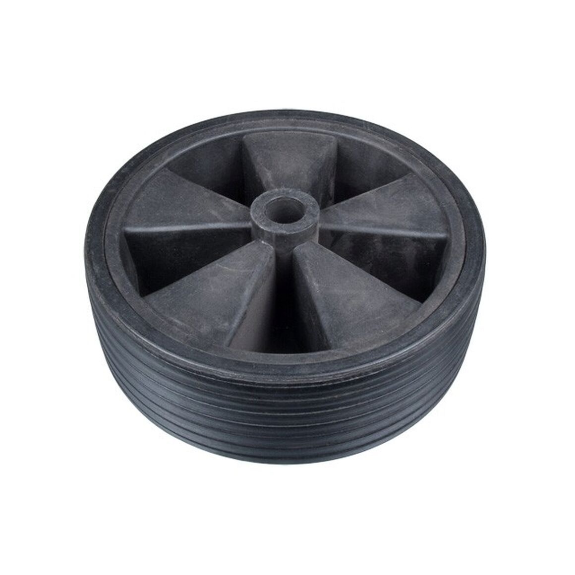 Reservhjul 215x70mm med plastfälg. Fullgummihjul. Ø20mm/90mm