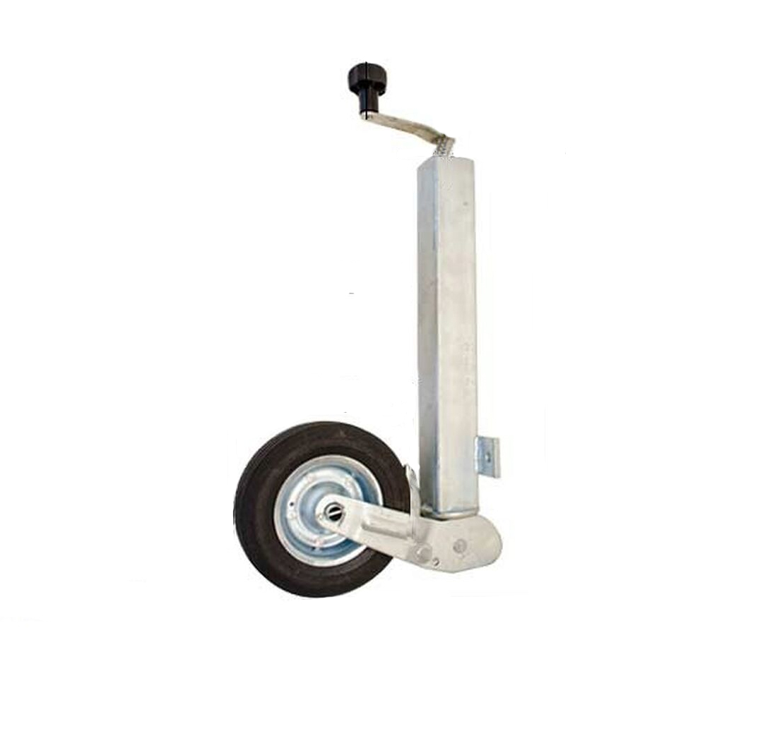 Automatstödhjul 60mm fyrkant svetsad fläns m Stålfälg Fullgummihjul 200x60mm Bel