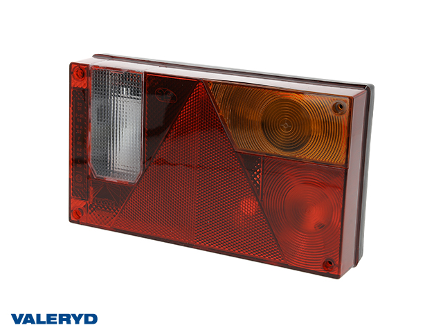 Baklampa Aspöck Multipoint 1 Hö 240x140x52 reflex. Kabelgenomföring. Backljus