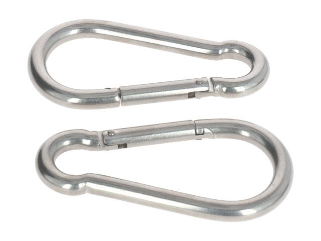 Karbinhake DIN5299 C 7x70mm, 90 Kg Rostfritt stål (2 pack)