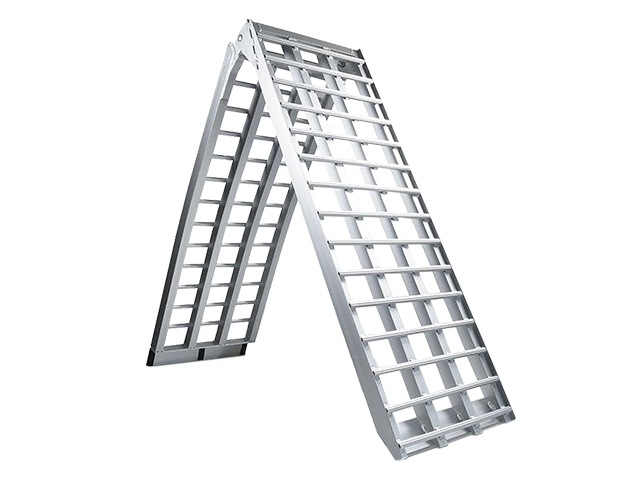 Lastramp aluminium silver 2380x450mm, vikbar: 1230x450mm, 680 kg