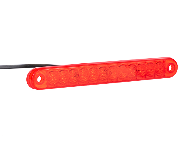 LED Positionsljus 225x28x12mm röd 50cm Kabel