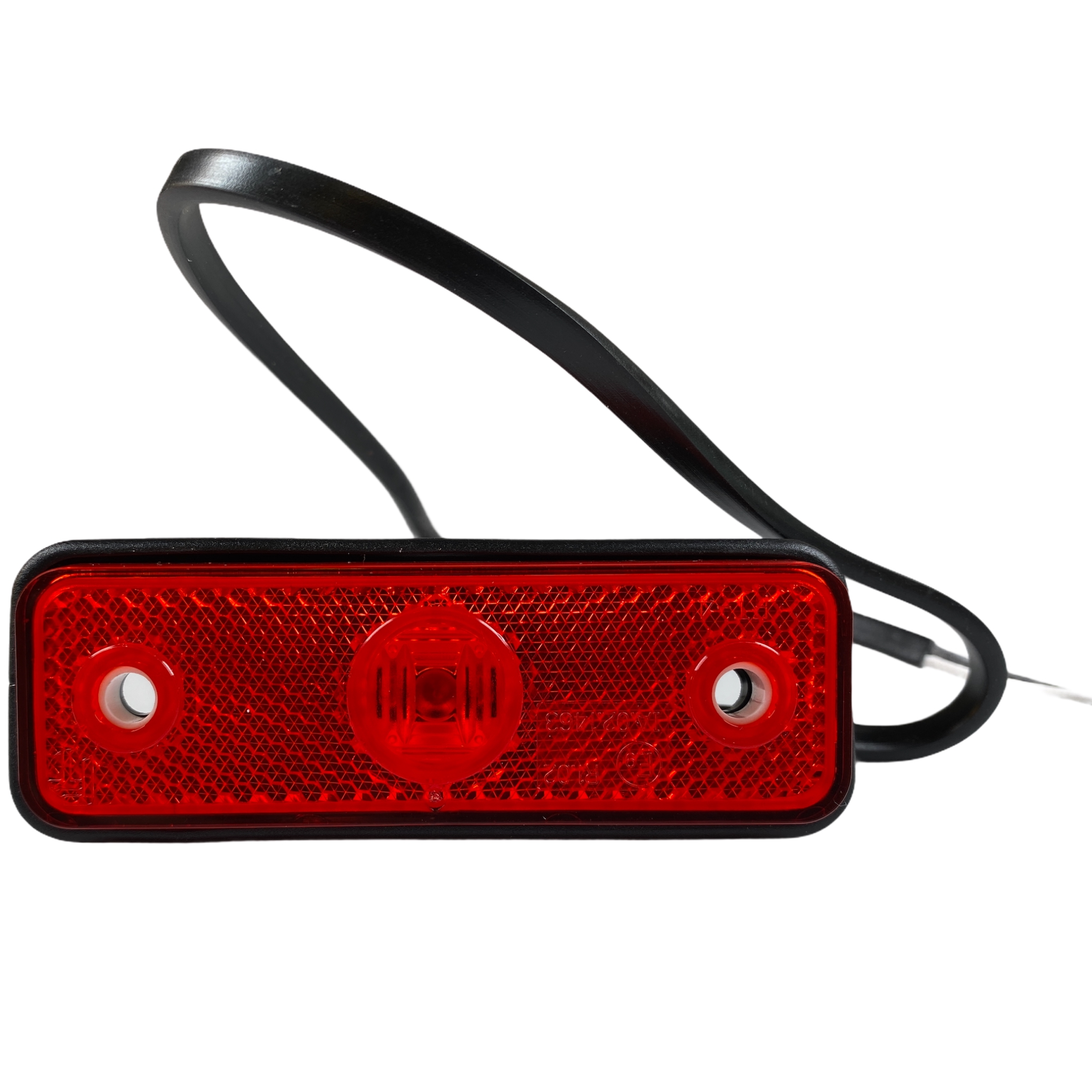 LED Positionsljus Valeryd 102x36*9 röd 12-30V med reflex inkl. 450 mm kabel