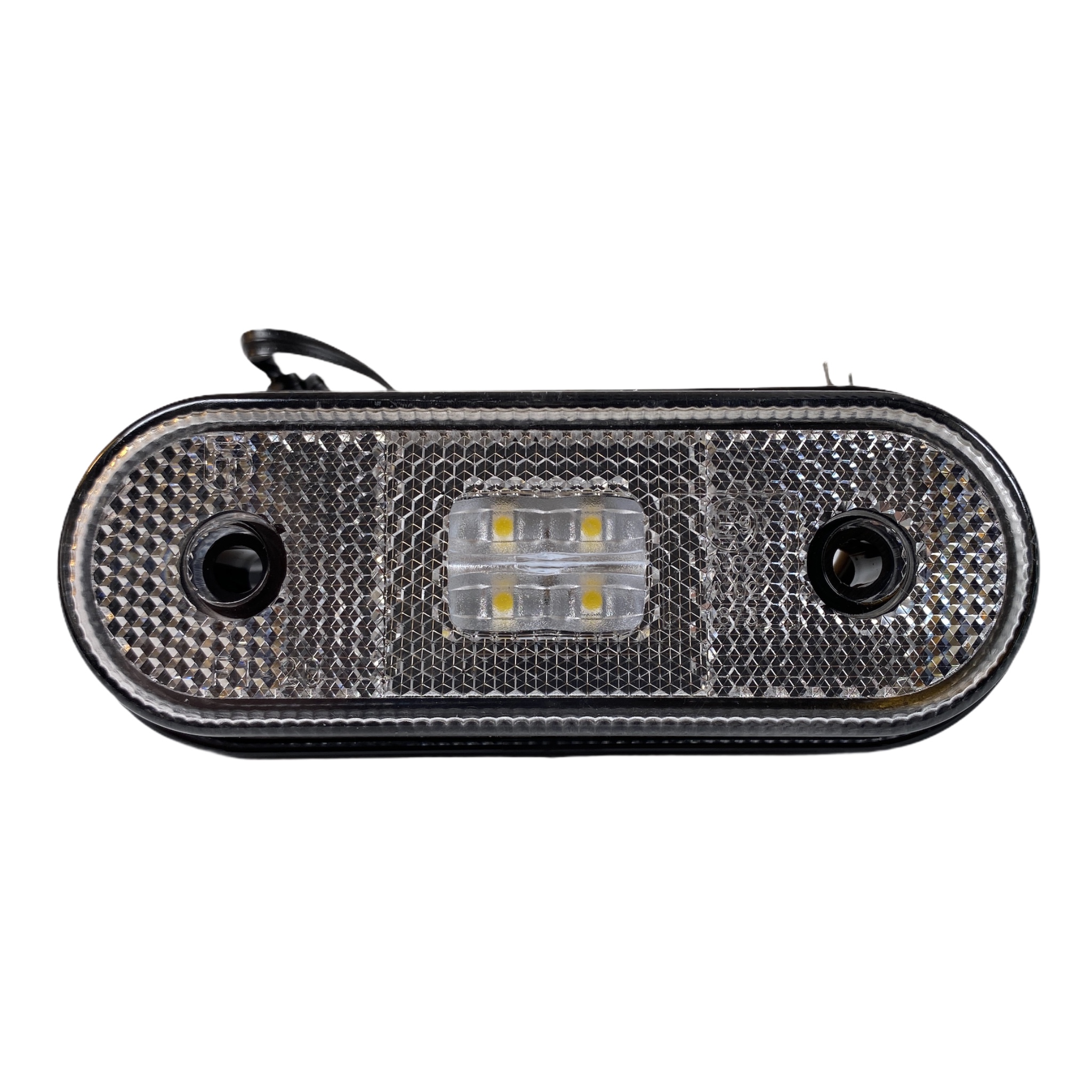 LED Positionsljus Valeryd 120x46x18 vit 12-30V med reflex inkl. 450 mm kabel