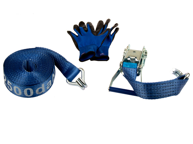 Spännbandset Standard 50mm x 10m 2500Kg (daN) med Handskar