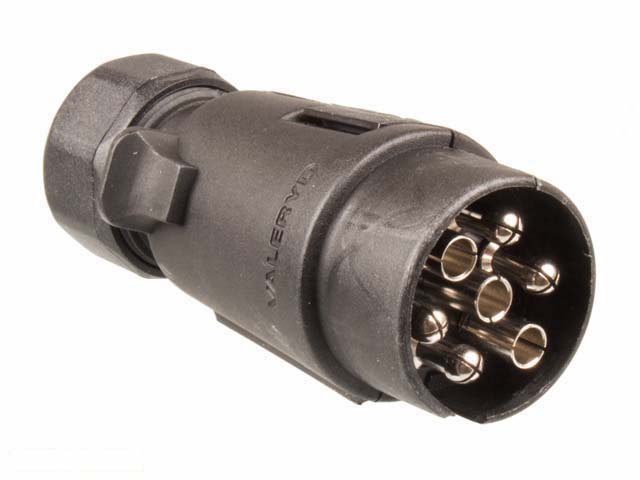Stickpropp 7-pol, plast 12V, flatstiftanslutning