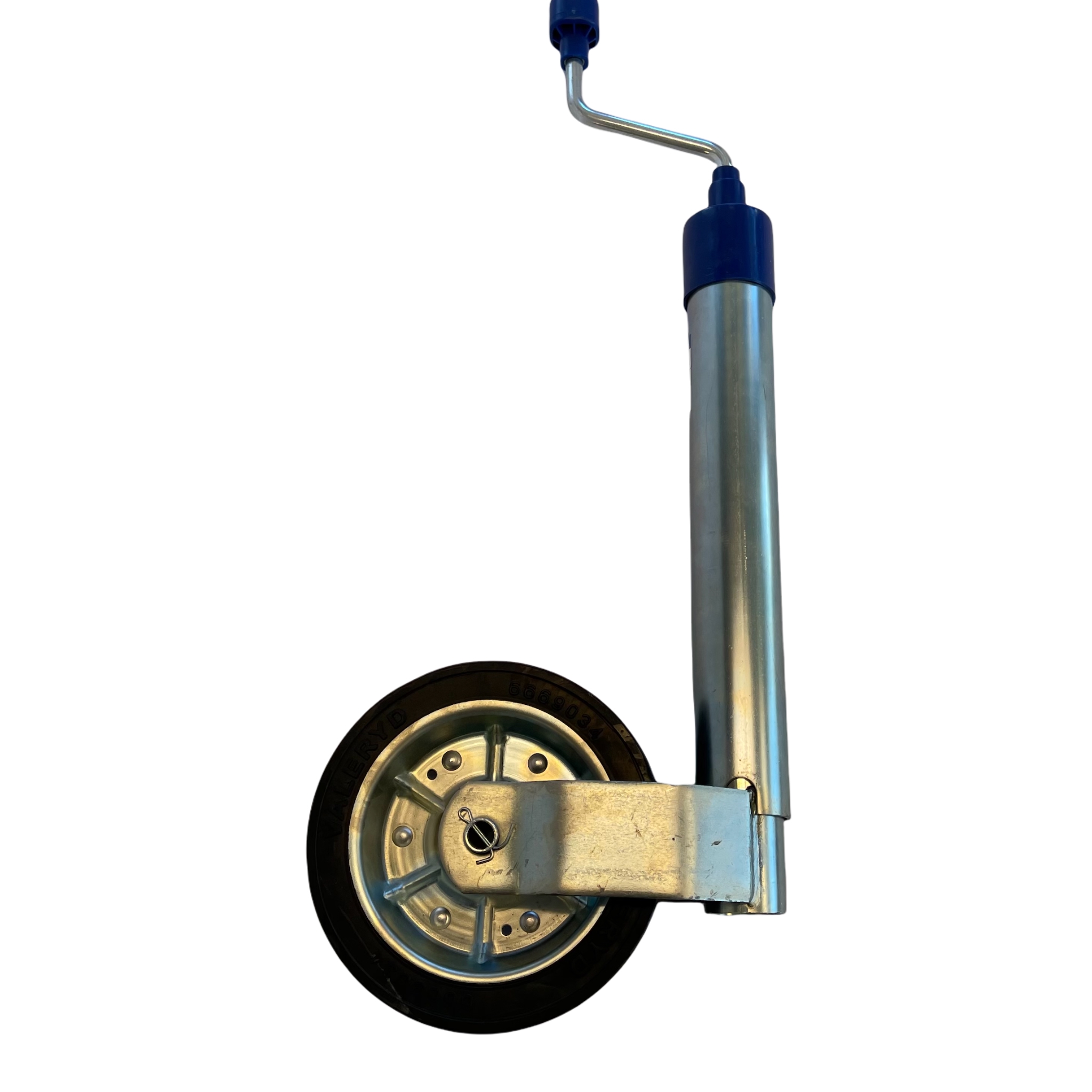 Stödhjul Ø60mm med stålfälg. Fullgummihjul 215x65mm. Belastning 500kg